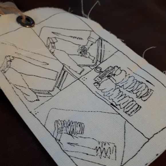 Saks brown krinkled pants - Picture 8 of 8